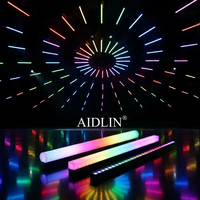 Светодиодная матричная лента AIDLIN DMX512 RGB, программируемая, 24В, 1м, IP66, 60 светодиодов/м, из алюминиевого сплава, для ночных клубов, караоке, баров, сцены, диджейского освещения