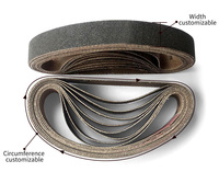Bande abrasive en carbure de silicium 657C 19x260 mm, grain 150, haute qualité, pour ponçage et polissage