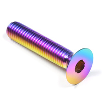 Baut Motor Titanium Berkualitas Tinggi M3 M4 M5 M6 M10 Kepala Datar Soket Sekrup Titanium Dengan Washer