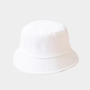 Low moq custom personalized plain cotton blank foldable baby kids bucket hat