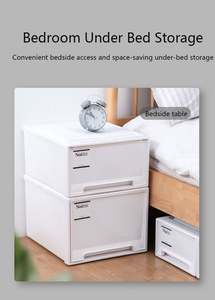 Factory Wholesale PP Plastic Transparent Clear and White Household Storage Drawer and Cabinet Storage Drawer Organizer - Product Image 2