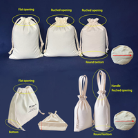Pochette Personnalisée en Coton avec Cordon de Serrage, Sac Cadeau en Coton Biologique, Sac d'Emballage Écologique pour Bijoux, Sac de Rangement en Coton avec Cordon de Serrage