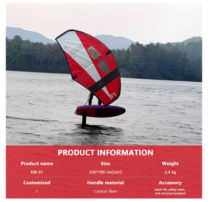 In Stock 5m Carbon Foil Hydrofoil Wing for Surfing Surfboard Ocean Water Sports KW01 in Stock <b>Inflatable</b> Foil Wing With - Product Image 5