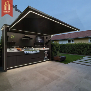 Îlot de barbecue modulaire en acier inoxydable avec cuisinière à gaz pour patio, jardin, cour arrière, cuisine extérieure - Product Image 1