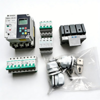 Boîtier triphasé 2 entrées pour disjoncteur différentiel (RCBO), disjoncteur (MCB) et parafoudre (SPD) avec compteur, position IP65, pour système photovoltaïque connecté au réseau
