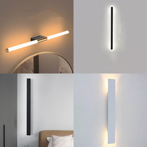 Lampada <span class=keywords><strong>da</strong></span> Parete Lineare Moderna per Esterni 110V 220V, <span class=keywords><strong>Applique</strong></span> 3000K 6000K Bianco Caldo, <span class=keywords><strong>Applique</strong></span> <span class=keywords><strong>da</strong></span> Giardino Lunga a LED IP65, Personalizzabile, Controllata QC - Product Image 2