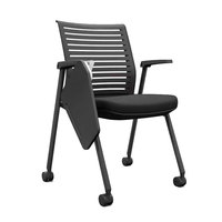 Chaise de réunion moderne fabricant ordinateur portable écrire utiliser chaise de bureau de formation avec bloc-notes en plastique