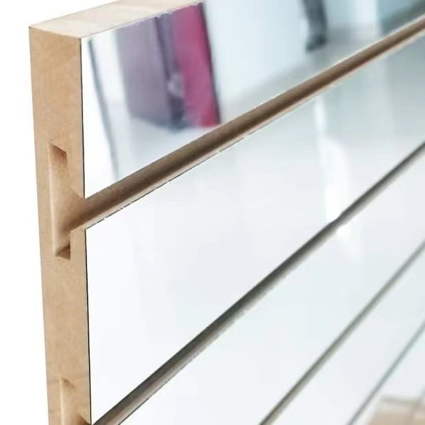 CUSTOM MIRROR MELAMINE SLATWALL PANELS for STORE
