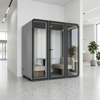 UNIBOOTH Studio Pod Portable Préfabriqué Insonorisé 33 dB ISO 23351 Ignifuge à Montage Rapide pour Salle de Formation, Hall – Exportation Mondiale
