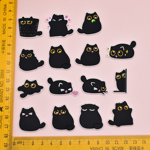 Kreative New Style Cute Schuh Charms Abnehmbare <span class=keywords><strong>Garten</strong></span> Slipper Zubehör Black Cat Schuh dekorationen - Product Image 2
