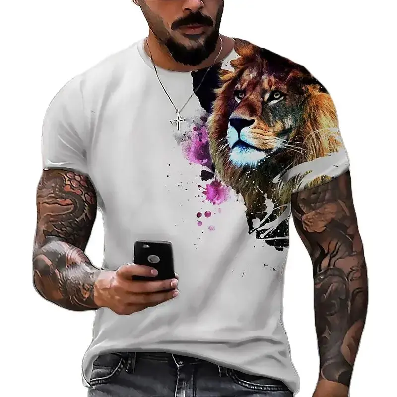 Camiseta com estampa 3D anime OEM/ODM para homens, camiseta casual hip hop com manga curta e personalidade, top masculino