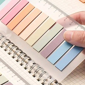 20-Gói tự dính Pet Index Tab mờ văn phòng tập tin thư mục Biển chỉ dẫn với người cai trị Bookmark sinh viên đọc nhãn - Product Image 6