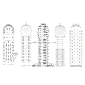 5 قطعة الرجال القضيب يغطي إطالة تأخير قابلة لإعادة الاستخدام الواقي الذكري الاصبع الديك حلقة مجموعة الكبار الجنس لعبة للرجال امرأة