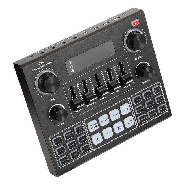 New V9 Professional Podcast Mixer BM800 with Sound Card Podcast Microphone Kit and Microphone Mic Condenser Plus Sound Card