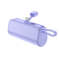 SC-25-1 de prise arrière Type-C in & out 2-en-1 avec câble 5000mAh chargeur rapide Portable coloré MINI Power Bank