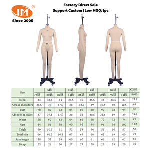 Mannequin de couture professionnel pour femme, corps entier, taille asiatique 86, épaules et bras en fibre de verre pliables, outil de couture pour <span class=keywords><strong>tailleur</strong></span> - Product Image 6