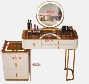 Smart <b>dressing</b> table wireless charging bedroom makeup table modern and simple multi-functional solid wood makeup table - Product Image 6