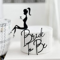 Braut zu sein Acryl Cake Topper für Braut dusche Elegante Bachelor Party Kuchen Dekorationen und Zubehör