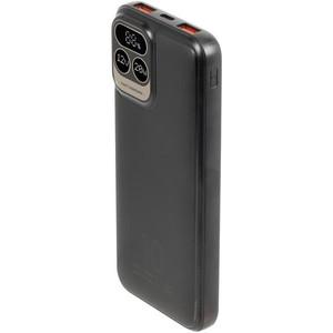 Power Bank 15000mAh 66W LED <b>Display</b> 4 Integrated <b>Cables</b> Black - Product Image 1