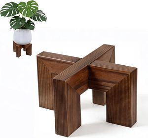 Soporte <span class=keywords><strong>de</strong></span> Madera para Plantas <span class=keywords><strong>de</strong></span> Interior y Exterior, Soporte Resistente para <span class=keywords><strong>Macetas</strong></span>, Soporte Individual para <span class=keywords><strong>Macetas</strong></span> <span class=keywords><strong>de</strong></span> <span class=keywords><strong>Piso</strong></span> (Compatible con <span class=keywords><strong>Macetas</strong></span> <span class=keywords><strong>de</strong></span> 2.5 a 6 Pulgadas) - Product Image 1