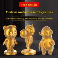 Ornement Métallique Artisanat Mascotte Cadeau Anniversaire Logo Dessin Animé Créatif Modèle 3D Emballage Acrylique Fabriqué en Chine pour Noël