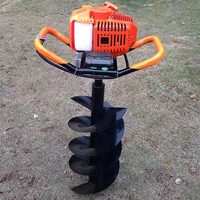 Machine à tarière miniature pour agriculteurs avec moteur à essence 68CC pour le forage de trous dans le sol