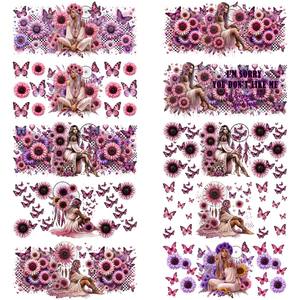 Autocollants en vinyle DTF UV haute adhérence pour vente en gros, enveloppes étanches personnalisées 3D pour verres de 16 oz pour le stockage de vin et de boissons - Product Image 3