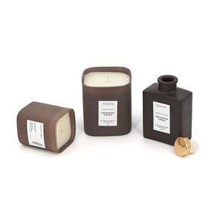 Vente <span class=keywords><strong>chaude</strong></span> De Luxe Aromathérapie <span class=keywords><strong>Cire</strong></span> De Soja Voyage Bougies Carrées Bougie En Verre Personnalisable pour La Décoration De La Maison Mariages Ramadan Huile - Product Image 6