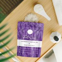 Lavendel Ätherisches Öl Badesalz für Fußpilz Feuchtigkeitsspendend Deodorierend Peeling Fußpflege Badesalz