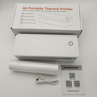 Impresora Térmica Portátil A4 de 203dpi, Compatible con Papel Térmico A4 y Papel para Tatuajes A4