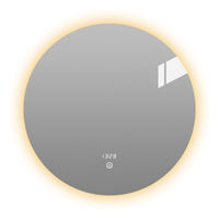 Cermin Pintar Bluetooth Dinding Kamar Mandi Modern Berlampu dengan Bingkai Aluminium Alloy, Sensor Sentuh, Anti Embun, LED, untuk Apartemen