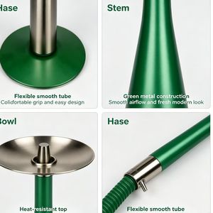 Ensemble de chicha moderne en acier inoxydable avec technique miroir, fumée douce et coffret cadeau russe - Product Image 4
