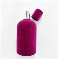 Flacon de parfum en verre floqué de velours de luxe personnalisé 100 ml avec pulvérisateur à sertir, pompe vide 30 ml 50 ml, flacon de parfum unique et élégant 100 ml