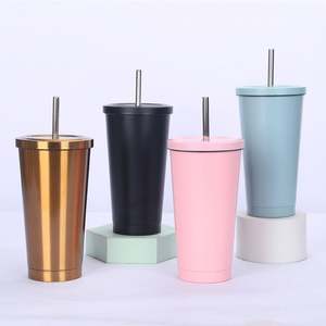 304 gobelet en acier inoxydable bicouche grande capacité 24oz tasse unisexe portable en noir rose bleu or rose - Product Image 1