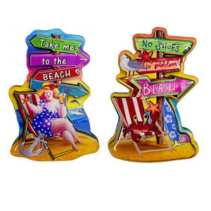 Imanes de madera personalizados, imán de nevera de recuerdo, Isla de la playa, España, novedad - Product Image 6