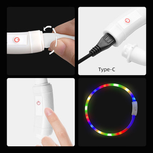 <span class=keywords><strong>Collar</strong></span> de Perro de Encaje de Plástico LED Recargable, Multicolor, Brillante, Impermeable, con Patrón de Leopardo, Luz de Seguridad Nocturna para Mascotas, para Todas las Estaciones - Product Image 4