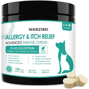 OEM/ODM Allergies des chiens de compagnie, mastication douce, soutien de la santé nutritionnelle des chiens, supplément d'allergie à la peau, saison