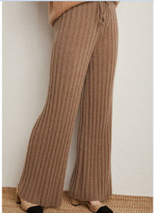 Set in Cashmere con Logo Personalizzato all'Ingrosso, Pantaloni Larghi da Donna in Maglia a Coste - Product Image 3