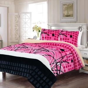 Vâng Bán Bộ Đồ Giường TOKYO Phong Cách 3 Mảnh Tùy Chỉnh Màu Xanh <span class=keywords><strong>Flannel</strong></span> Sherpa Comforter Duvet <span class=keywords><strong>Set</strong></span> - Product Image 2