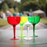 Verre à Margarita en Plastique PS Style Américain, Tumbler à Vin Violet Réutilisable, Sans BPA, Durable, 1L, Lavage à la Main Uniquement