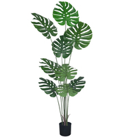 Vente en gros de plantes artificielles Monstera de 120-200 cm, plantes Monstera hautement réalistes en pot pour la décoration intérieure, taille personnalisée
