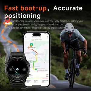 H5 Smart Watch BLE5.3 IP68 Waterproof GPS Compass Activity Tracker Calendar Alloy Case Unisex Wearable Device - Product Image 2