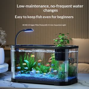 Usine hydroponique d'aquarium en acrylique de verre personnalisé pour la maison de bureau avec des matériaux filtrants de filtration d'éclairage aquarium Betta clair - Product Image 3