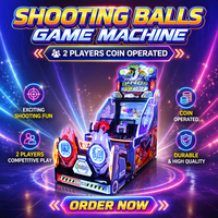 Nouvelle machine de jeu d'arcade à monnayeur de tir de balles, style divertissement, avec couleur personnalisable, 2 joueurs, prise en charge de la langue anglaise