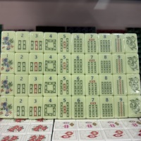 Jeu de Mahjong Xusheng 9 Florence, 160 tuiles, pliable, résistant à l'eau, design portable, en acrylique blanc, pour les fêtes