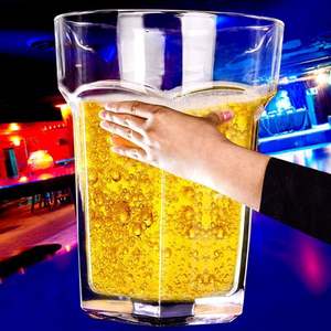 超大容量玻璃啤酒杯英雄杯六角4200毫升超大尺寸啤酒杯巨型玻璃杯 - Product Image 1