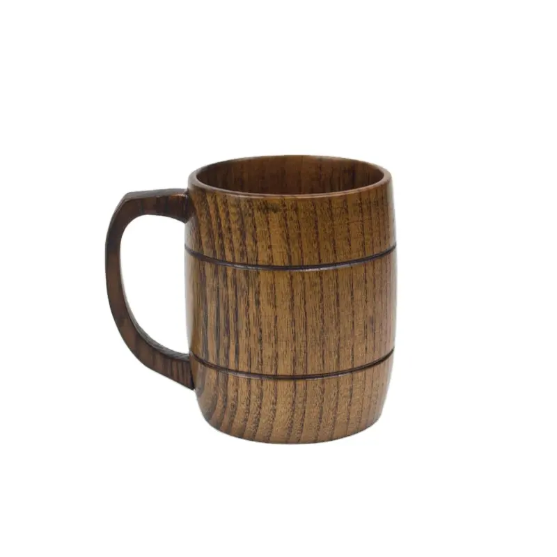ريفي خشبي أكواب البيرة Ecodesign الطبيعية فنجان القهوة هدية اليدوية كأس