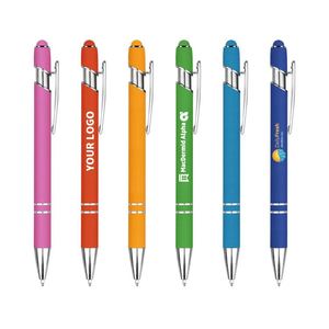 Custom Logo Printed Metal Ballpoint <b>Pen</b> with 1.0mm Black Ink Multi-color Modern Design for Office/School/Gift Use - Product Image 1