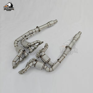 Nouveau collecteur d'échappement et downpipe catalysé <span class=keywords><strong>Hetu</strong></span> 200 cellules pour système d'échappement Aston Martin DB9 Rapide 6.0L V12 avec bouclier thermique - Product Image 5