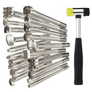 QY <b>Leather</b> <b>Punch</b> <b>Tool</b> Set 20-Piece With 25Mm Hammer For DIY <b>Leather</b> Crafting And Printing - Product Image 5